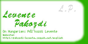 levente pakozdi business card